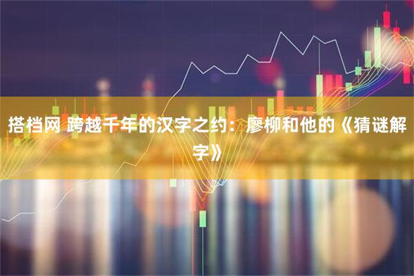搭档网 跨越千年的汉字之约：廖柳和他的《猜谜解字》